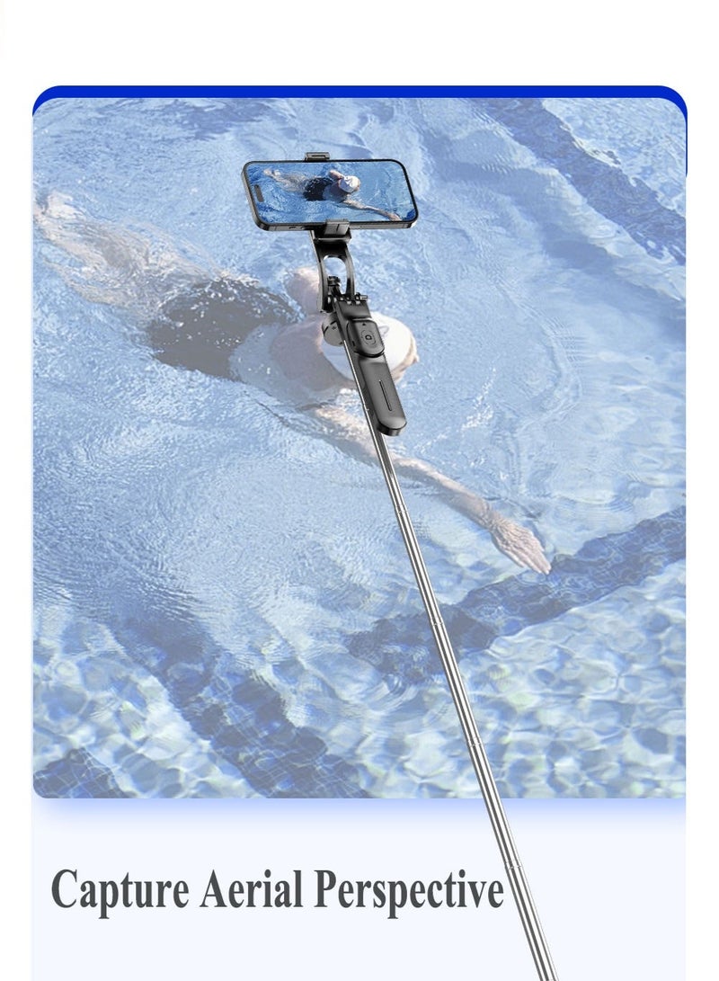 OULIYO 170 cm Phone Tripod Selfie Stick with Bluetooth Remote Control Phone Stand for Photography All in 1 Aluminum Metal, Foldable, Lightweight, Tripod for All Smartphone, GO Pro, Digital Camera - Image 4